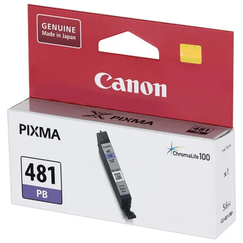 Картридж струйный CANON (CLI-481PB) для PIXMA TS8140/TS8240/TS9140, фото синий, ресурс 1660 страниц, оригинальный, 2102C001