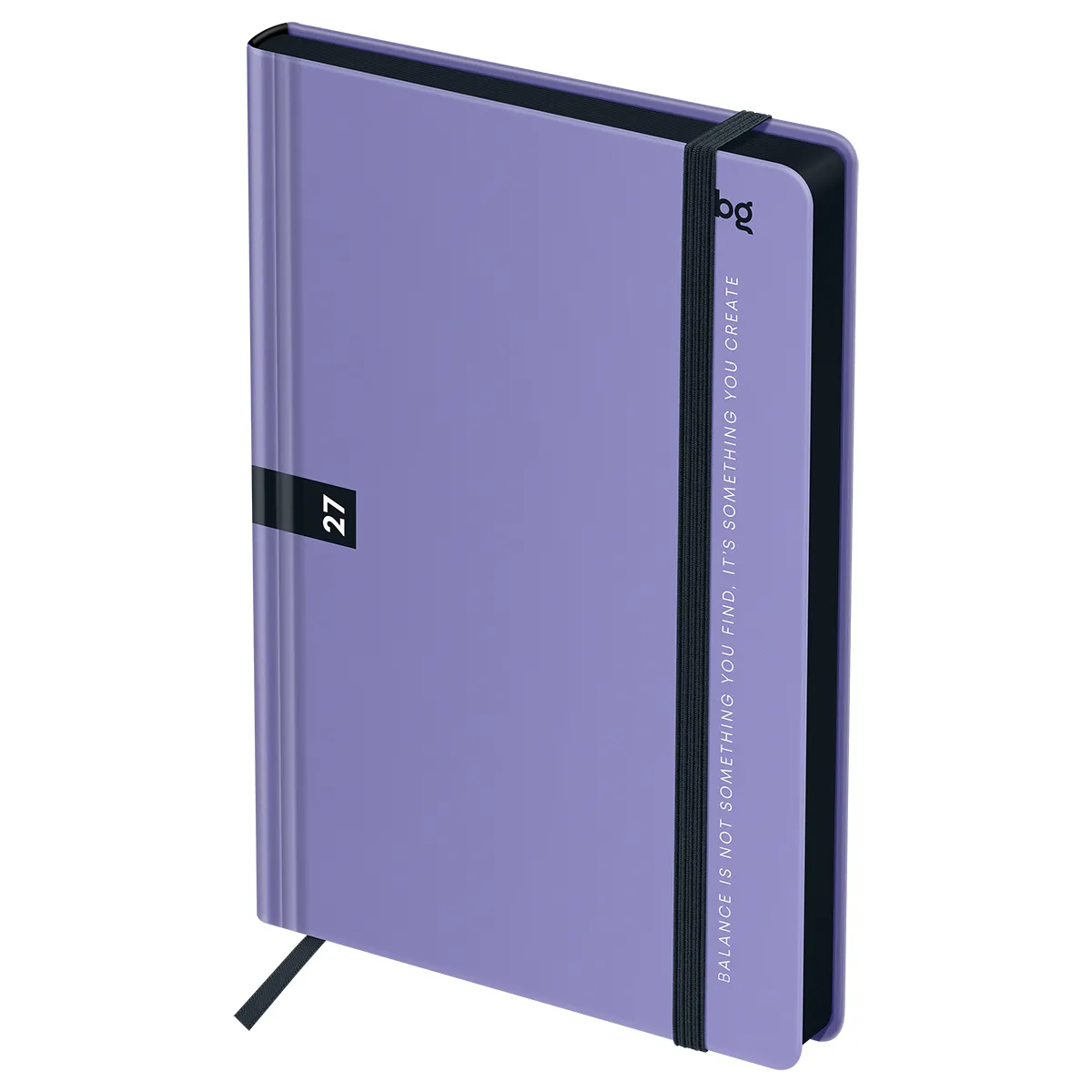 Ежедневник датированный 2027г, А5, 176л., 7БЦ BG"Monochrome. Mauve", лиловый, soft touch
