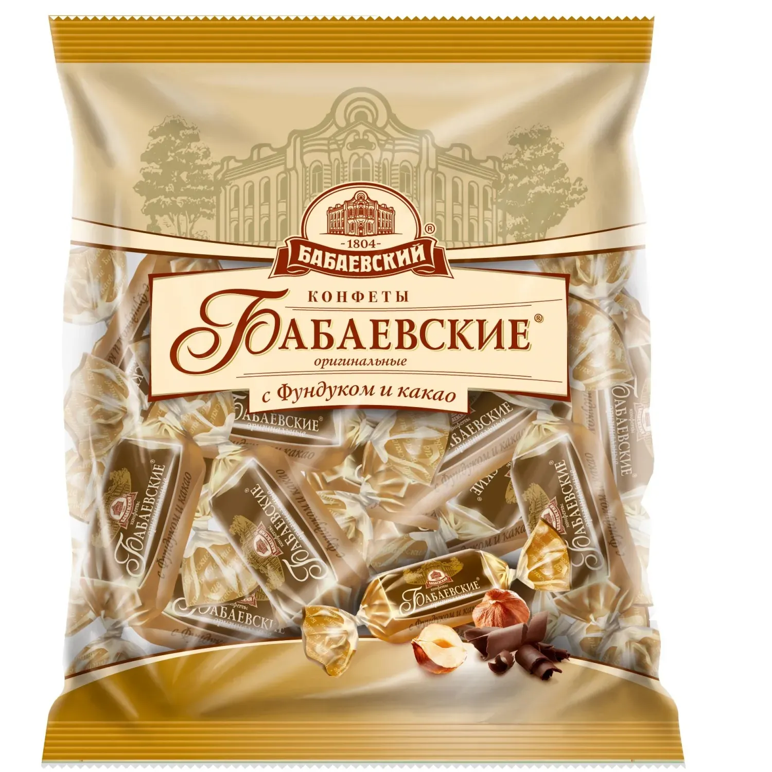 Конфеты Бабаевские Оригинальные с фундуком и какао, 200г