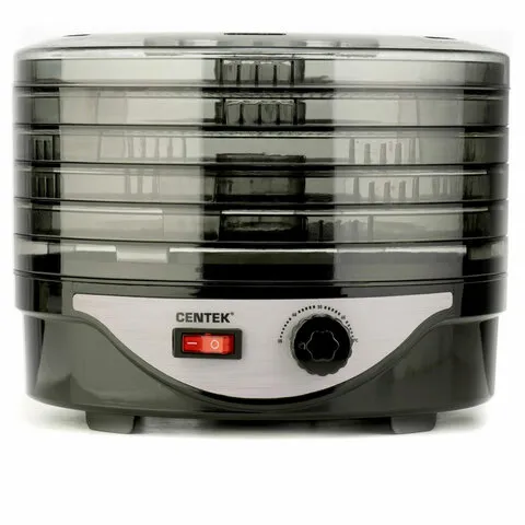 Сушилка для овощей CENTEK CT-1658, объём 4 л, 270 Вт, 5 поддонов, механическое управление, черная