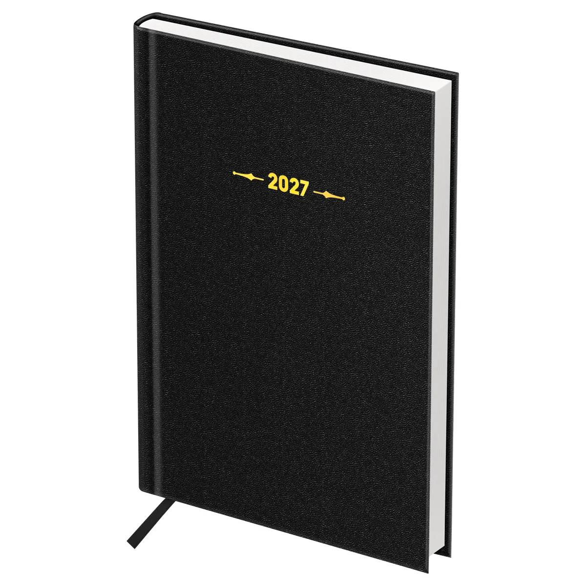 Ежедневник датированный 2027г., А6, 176л., твердый переплет, балакрон, BG "Ariane. Black", черный
