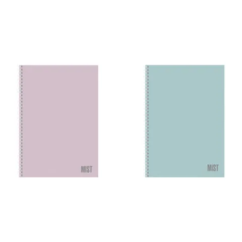 Тетрадь А4 80л. HATBER гребень, клетка, Soft-touch ламинация, Mist (микс в спайке), 090095, 80Т4лВ1гр