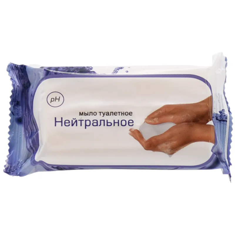 Мыло туалетное КМЗ "Нейтральное", Марка "Н", флоу-пак, 100г