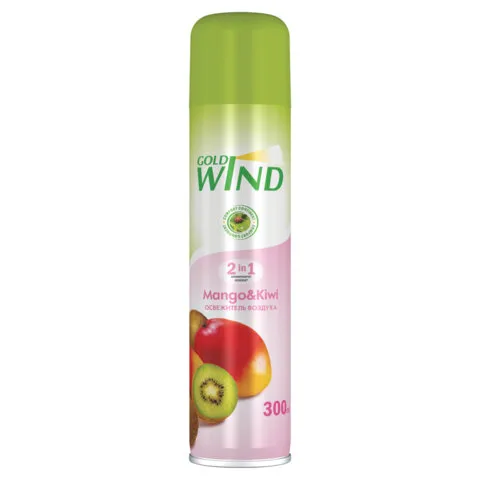 Освежитель воздуха аэрозольный 300мл GOLD WIND "Mango & kiwi" ш/к 73755, 5-02.04.263.06