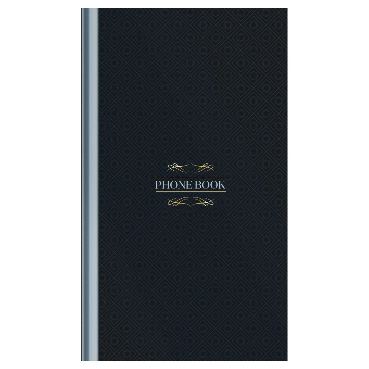 Телефонная книга А5, 80л., 7БЦ, OfficeSpace "Моноколор. Dark", выборочный УФ-лак, с высечкой