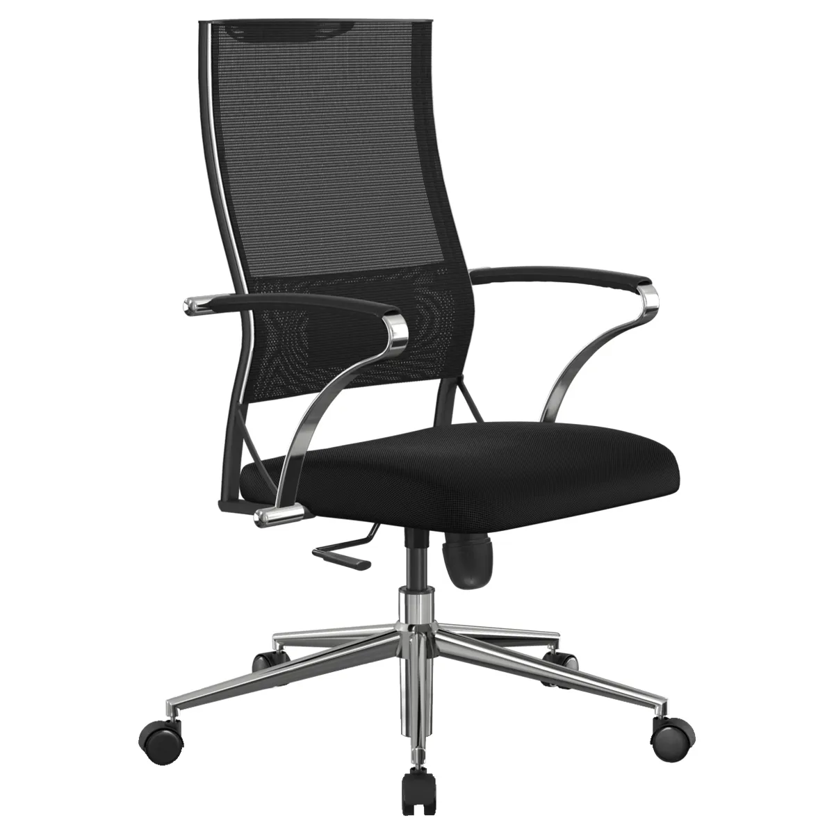 Кресло руководителя Метта "Ergolife" Sit Air-180 B2-290K - Mesh(YP99)+UMF(X1), ткань-сетка черная, механизм качания, пятилучье хром, z509385244