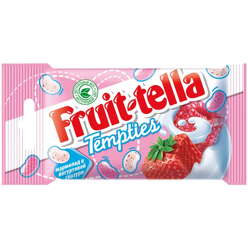 Жевательный мармелад Fruittella "Tempties" в йогурт.глазури 35г, пакет, европодвес