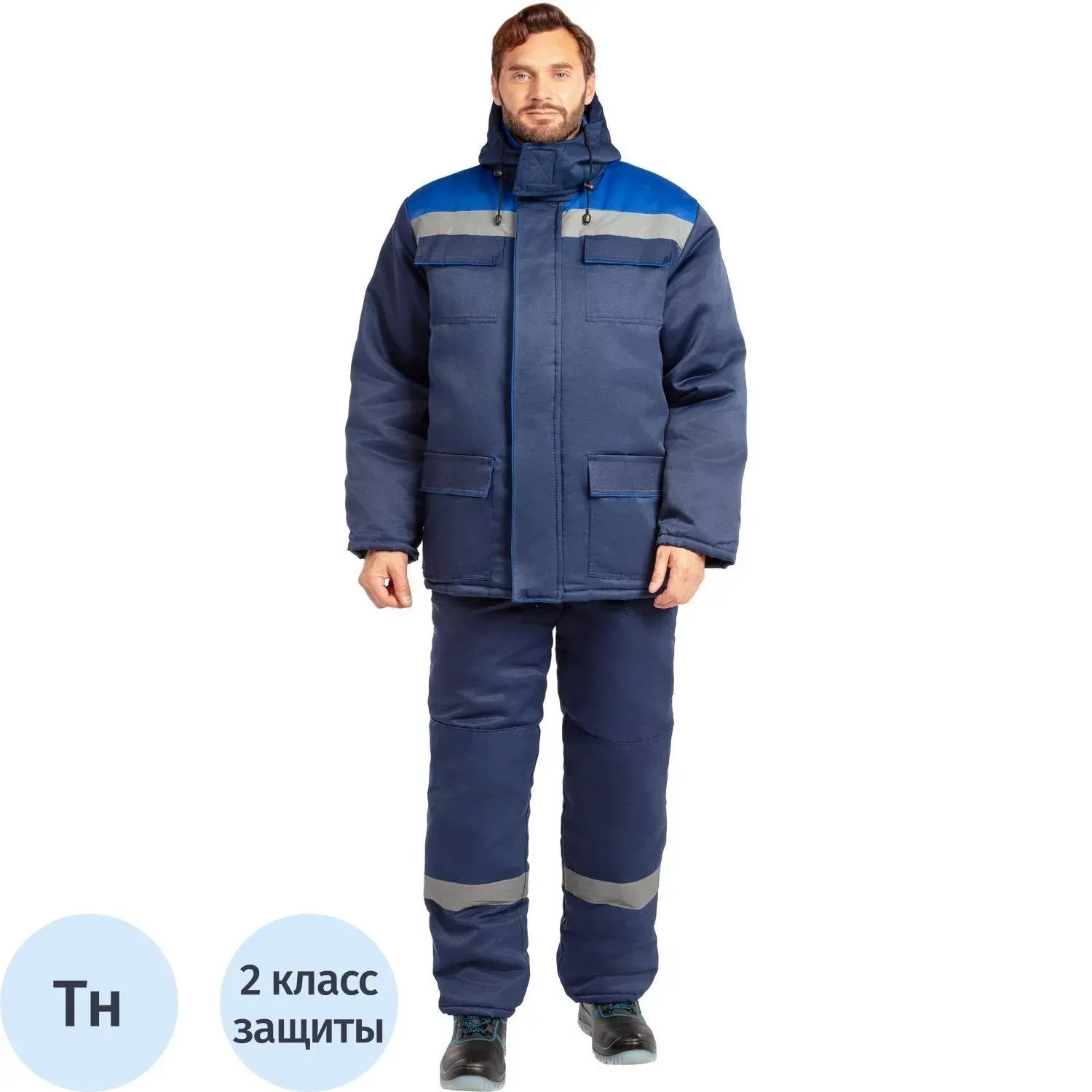 Костюм зим муж (куртка, пк) з12 с СОП син/вас 88-92/170-176