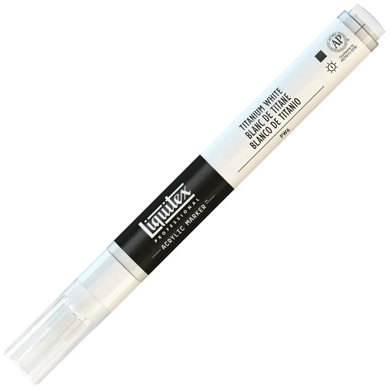 Маркер акриловый Liquitex "Paint marker Fine" 2мм, скошенный, титановые белила