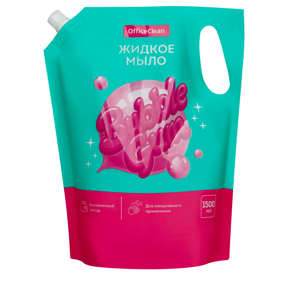 Мыло жидкое OfficeClean "Bubble gum", дой-пак, 1500мл