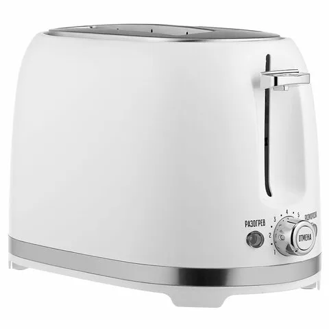 Тостер CENTEK CT-1432, 850 Вт, 2 тоста, 7 режимов, пластик, белый, CT-1432 WHITE