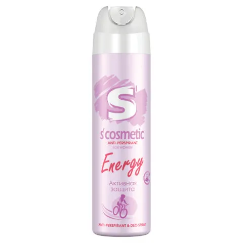 Дезодорант-антиперспирант женский 145мл S’COSMETIC "Energy", ш/к 32209, 5-05.01.025.15