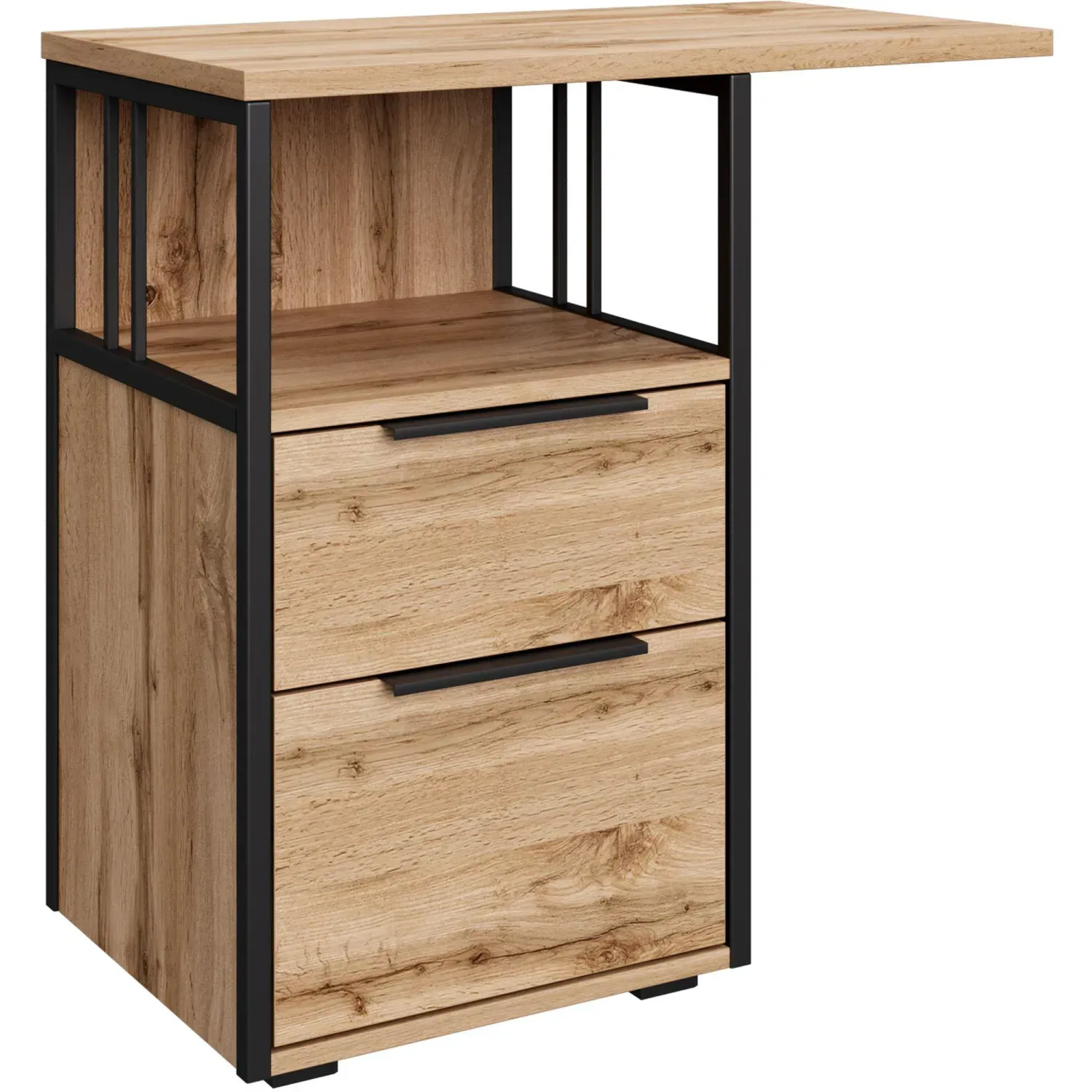 Тумба приставная  K-Loft 241T010 750х405х752 дуб натур/черный