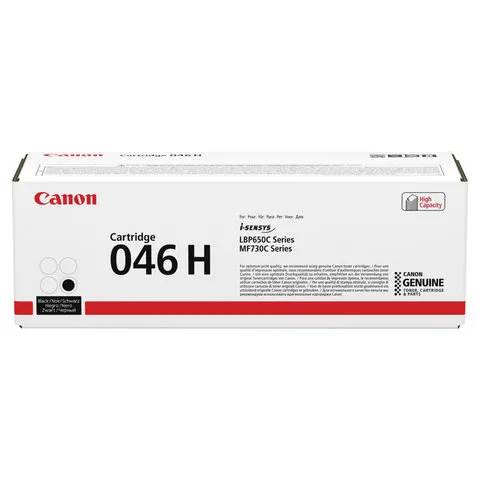 Картридж лазерный CANON (046H) i-SENSYS LBP653Cdw / 654Cx / MF732Cdw / 734Cdw, черный, ресурс 6300 страниц, оригинальный, 1254C002