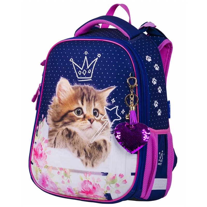 Ранец Berlingo Expert "Princess cat" 37*28*16 см, 2 отделения, 2 кармана, анатомическая спинка