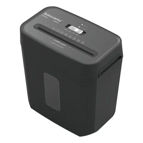 Уничтожитель (шредер) BRAUBERG OF-812X, карты, скобы, 4 уровень секретности, 4х35 мм, 8 листов, 12 литров, 533141