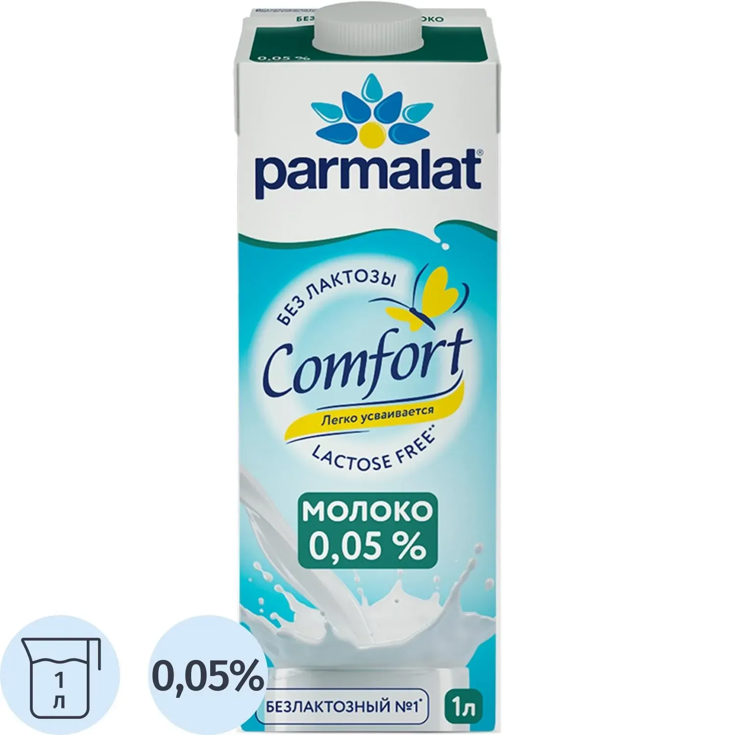 Молоко Parmalat Comfort безлактозное 0,05% 1л