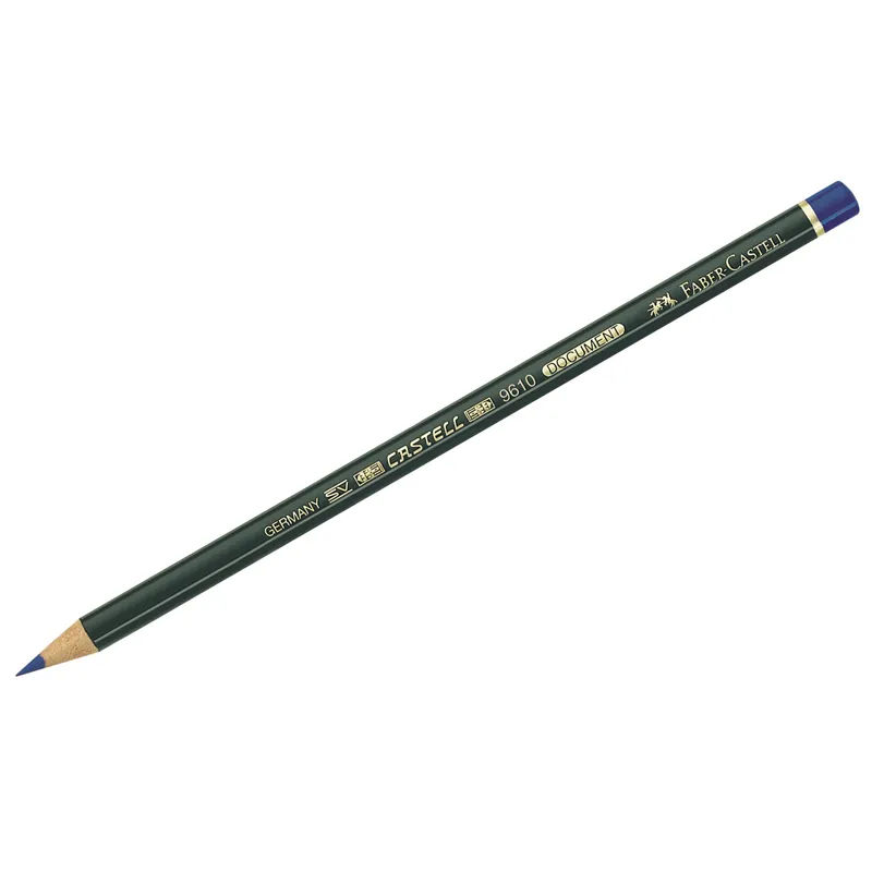 Карандаш Faber-Castell "Document", синий, круглый, заточен.