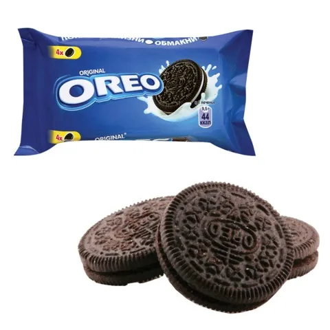 Печенье OREO (Орео) шоколадное, начинка из ванильного крема, 38 г, 54804