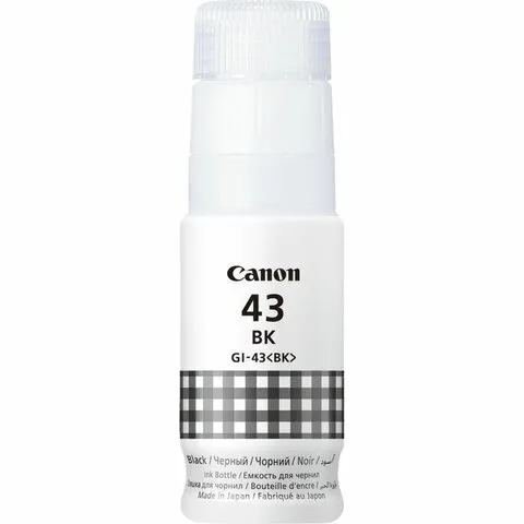 Чернила CANON (GI-43BK) для СНПЧ Pixma G540 / G640, черные, 3700 стр, оригинальные, 4698C001