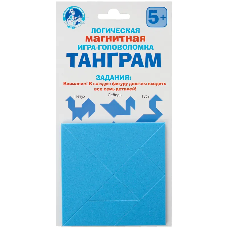 Игра-головоломка Десятое королевство "Танграм", магнитная, 7 элементов, от 5-ти лет, европодвес