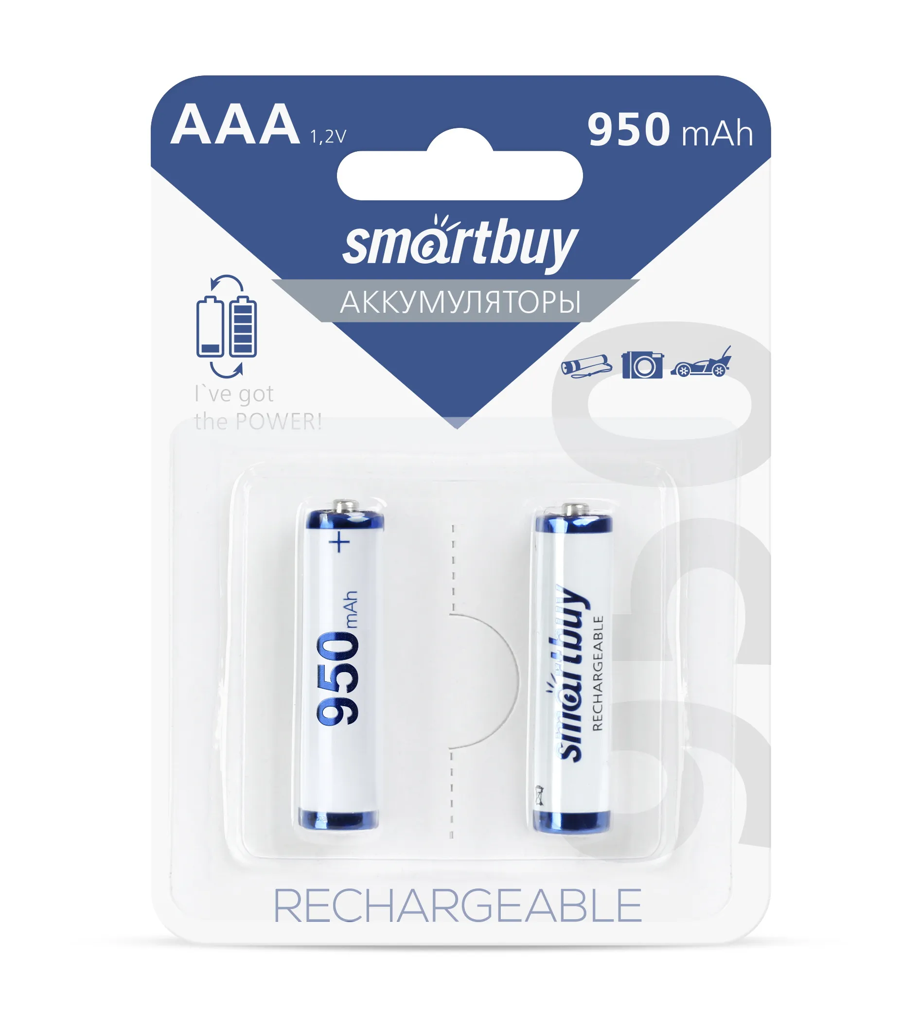 Аккумулятор Smartbuy AAA (HR03) 950mAh 2BL_1