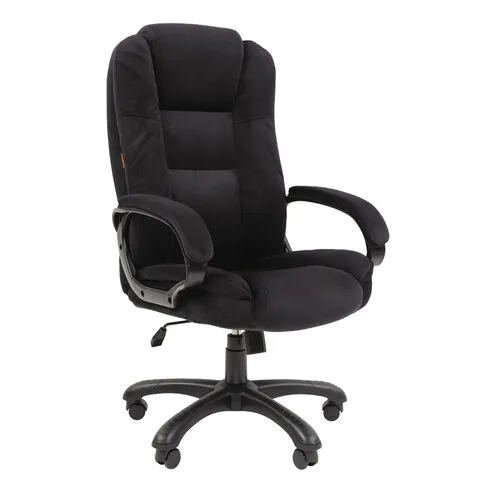 Кресло офисное Chairman CH 600, велюр, черное, ш/к 61804, 7158676