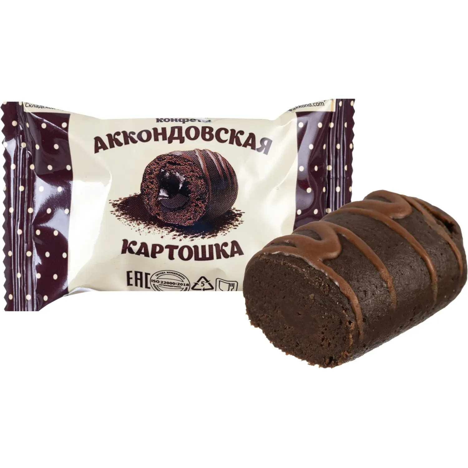 Конфеты шоколадные Аккондовская КАРТОШКА Акконд, 2 кг