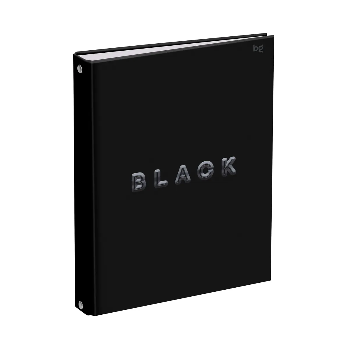 Тетрадь на кольцах А5, 120л., BG "Just black", soft-touch ламинация, выб. лак