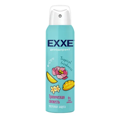 Дезодорант для тела женский 150 мл EXXE TROPICAL FRESHNESS "Тропическая свежесть", С0007354