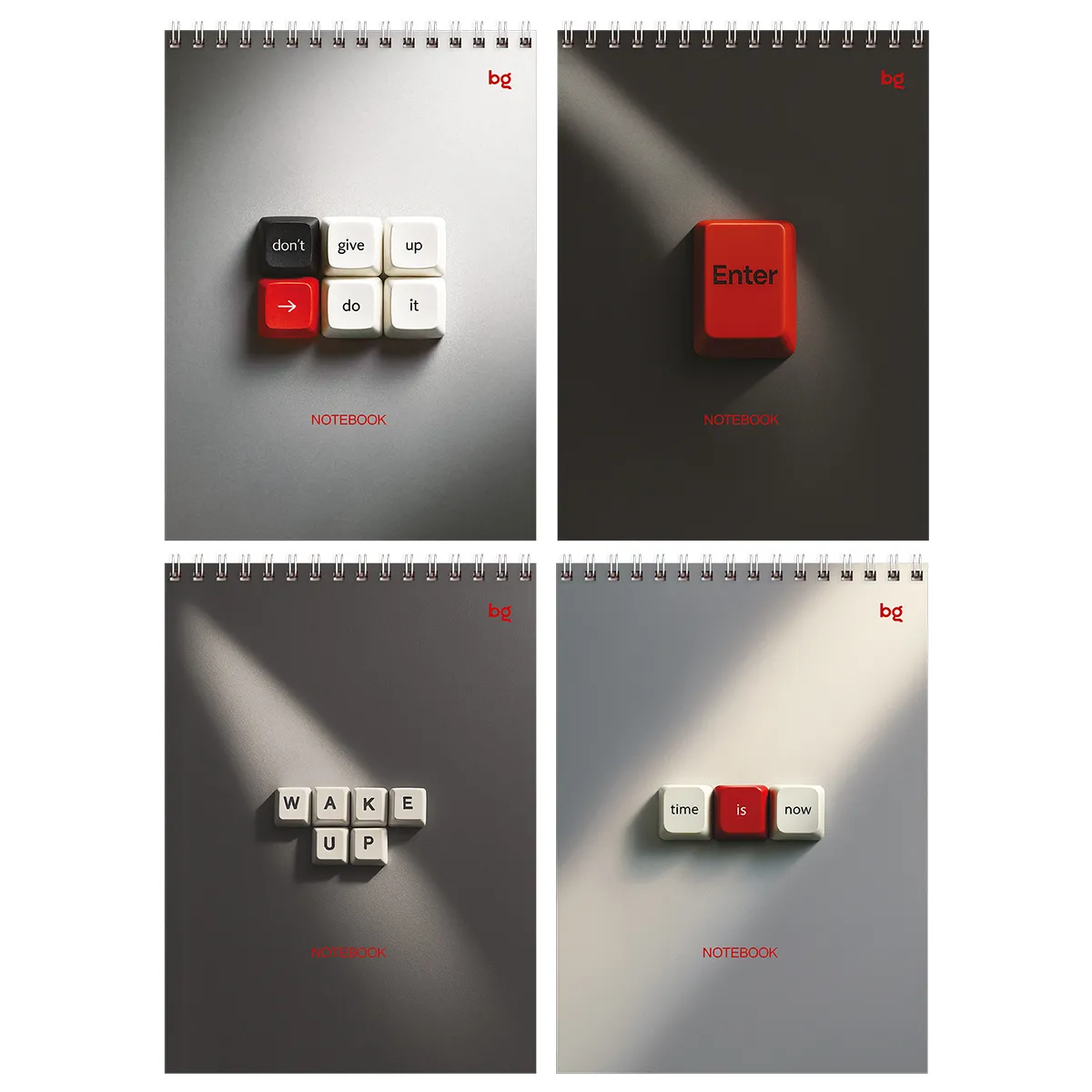Блокнот А5 60л. на гребне BG "Push the button", твердая подложка