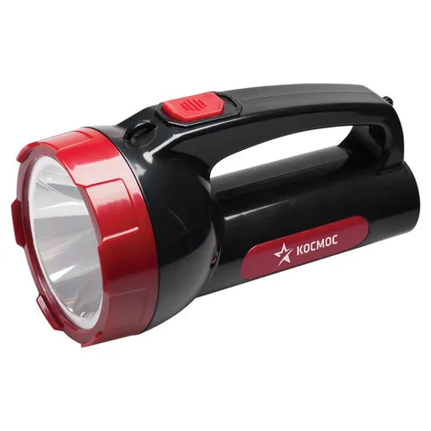 Фонарь аккумуляторный КОСМОС 5Вт LED, выдвижная вилка, заряд от сети, KOCAc9105WLED