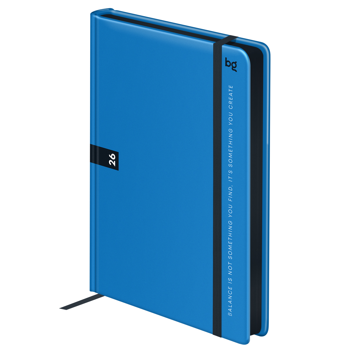 Ежедневник датированный 2026, А5, 7БЦ BG"Monochrome. Ocean", синий, soft touch