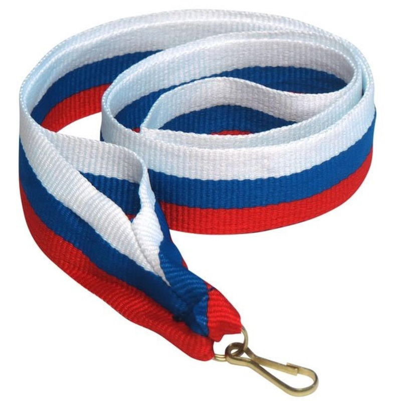 Лента для медалей V2-W/BL/R РФ, 22 мм, 364350