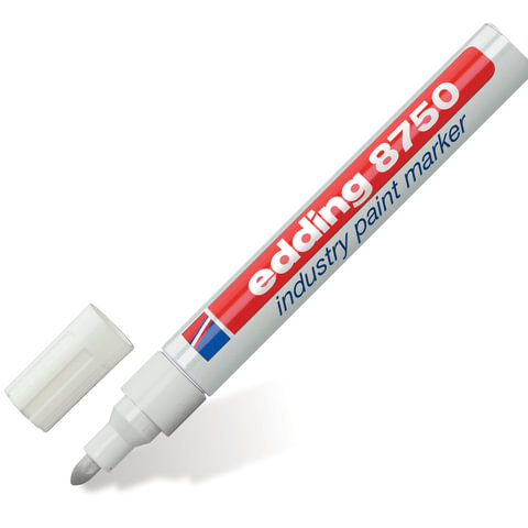 Маркер-краска лаковый (paint marker) EDDING "8750", БЕЛЫЙ, 2-4 мм, круглый наконечник, алюминиевый корпус, E-8750/49 Маркер-краска лаковый (paint marker) EDDING "8750", БЕЛЫЙ, 2-4 мм, круглый наконечник, алюминиевый корпус, E-8750/49