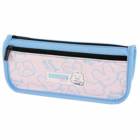 Пенал мягкий BRAUBERG KIDS, 2 отделения, полиэстер, "Bunny", 22x10x6 см, 273552