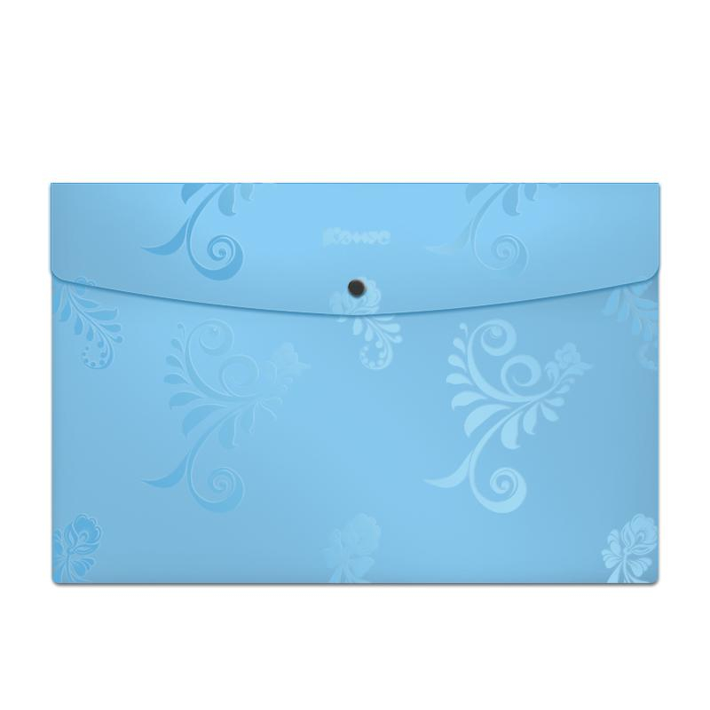 Папка-конверт на кнопке А4 Комус Русская сер. Arctic&Mountain 200мкм 2шт/уп