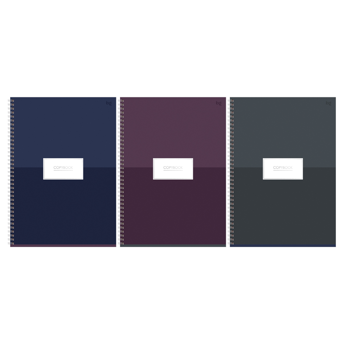 Тетрадь 80л., А4, клетка, на гребне BG "Minimal", глянцевая ламинация, тиснение фольгой