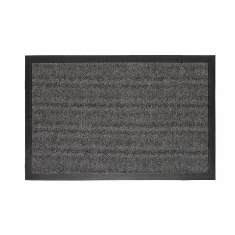 Коврик придверный 50х80 см, СЕРЫЙ, влаго-грязезащитный, 300 г/м2, мелкий рубчик, PRIMILA STANDARD, 701019