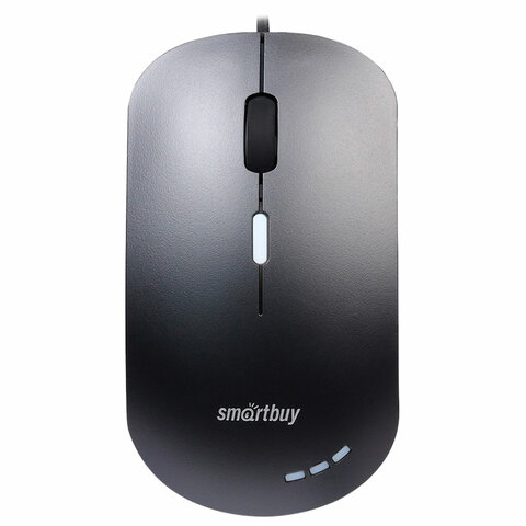 Мышь проводная бесшумная SMARTBUY 288-K, USB, 2 кнопки+1 колесо, оптическая, черная 0, SBM-288-K