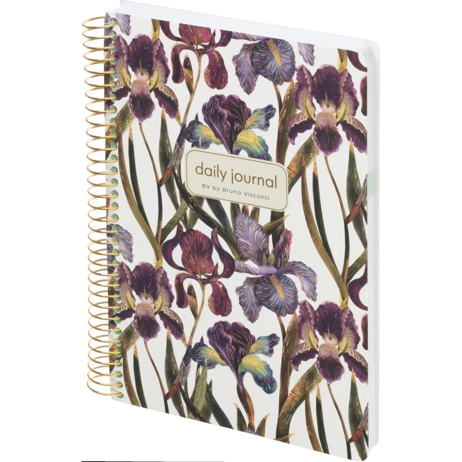 Ежедневник недатированный CUTE DIARY А5,BV,136,ИРИСЫ, зол.греб, 3-701/15