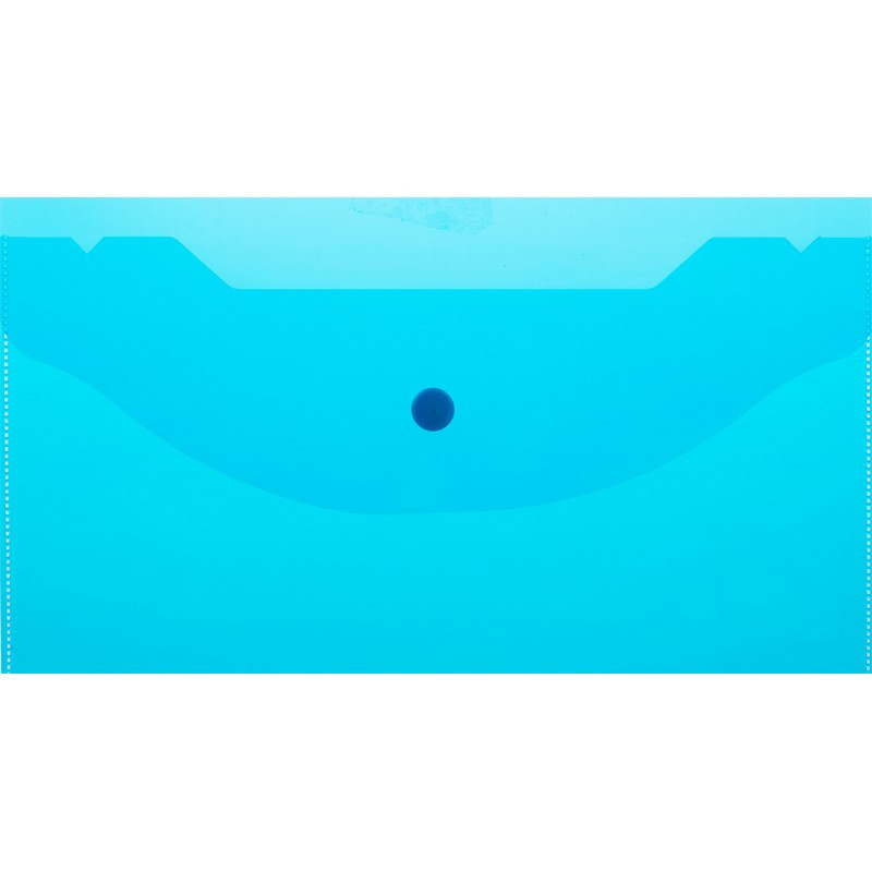 Папка-конверт на кнопке А6 135x250мм,Attache 180мкм, синий, 10шт.уп