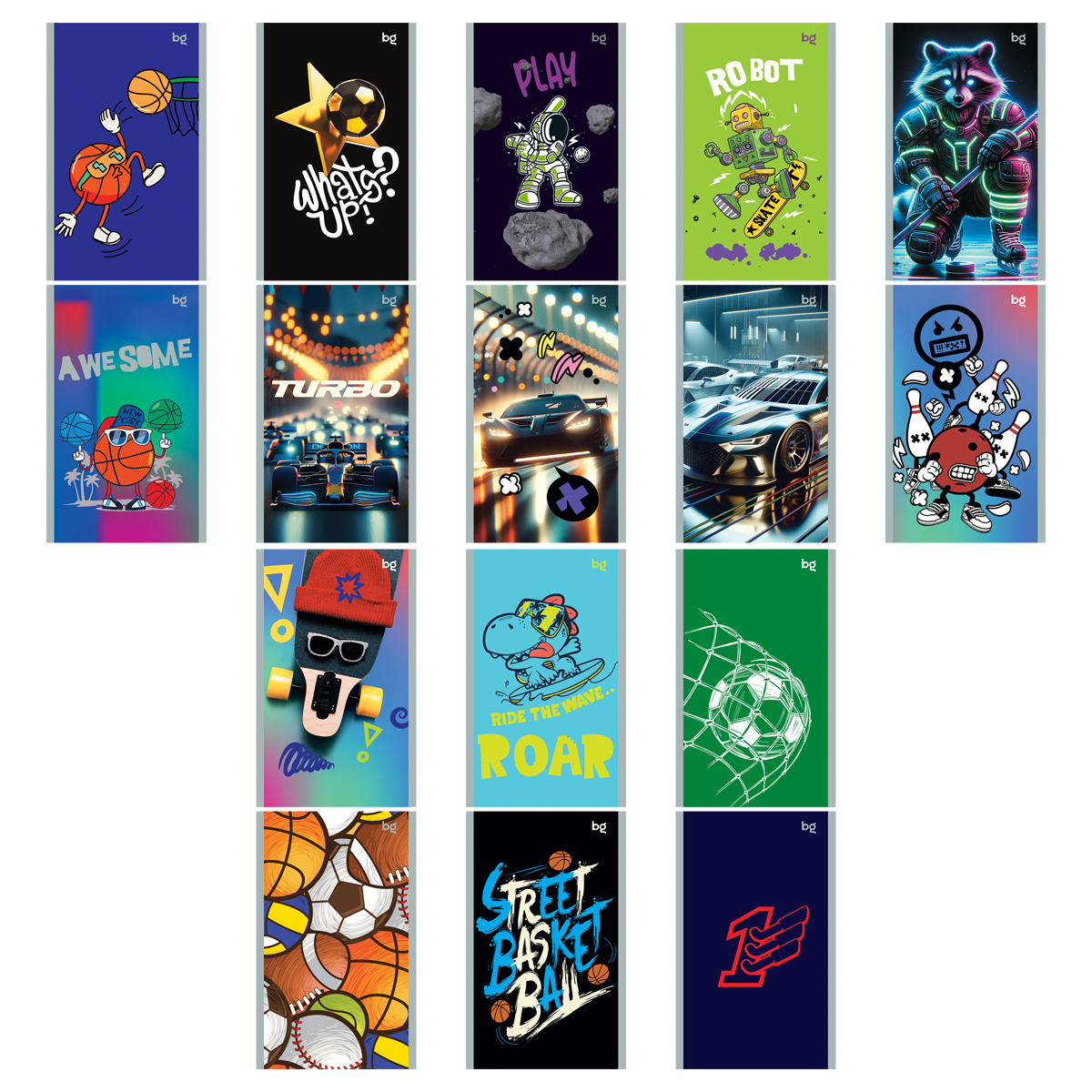 Блокнот А6 24л. на скрепке BG "МИКС. Мальчики"