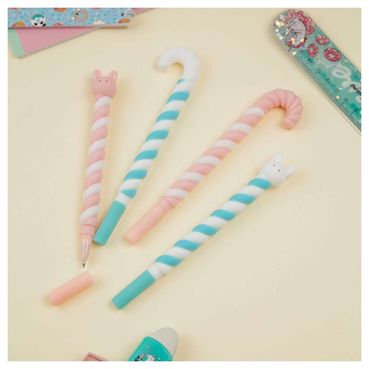 Ручка шариковая MESHU "Lollipop", синяя, 0,7мм, корпус ассорти