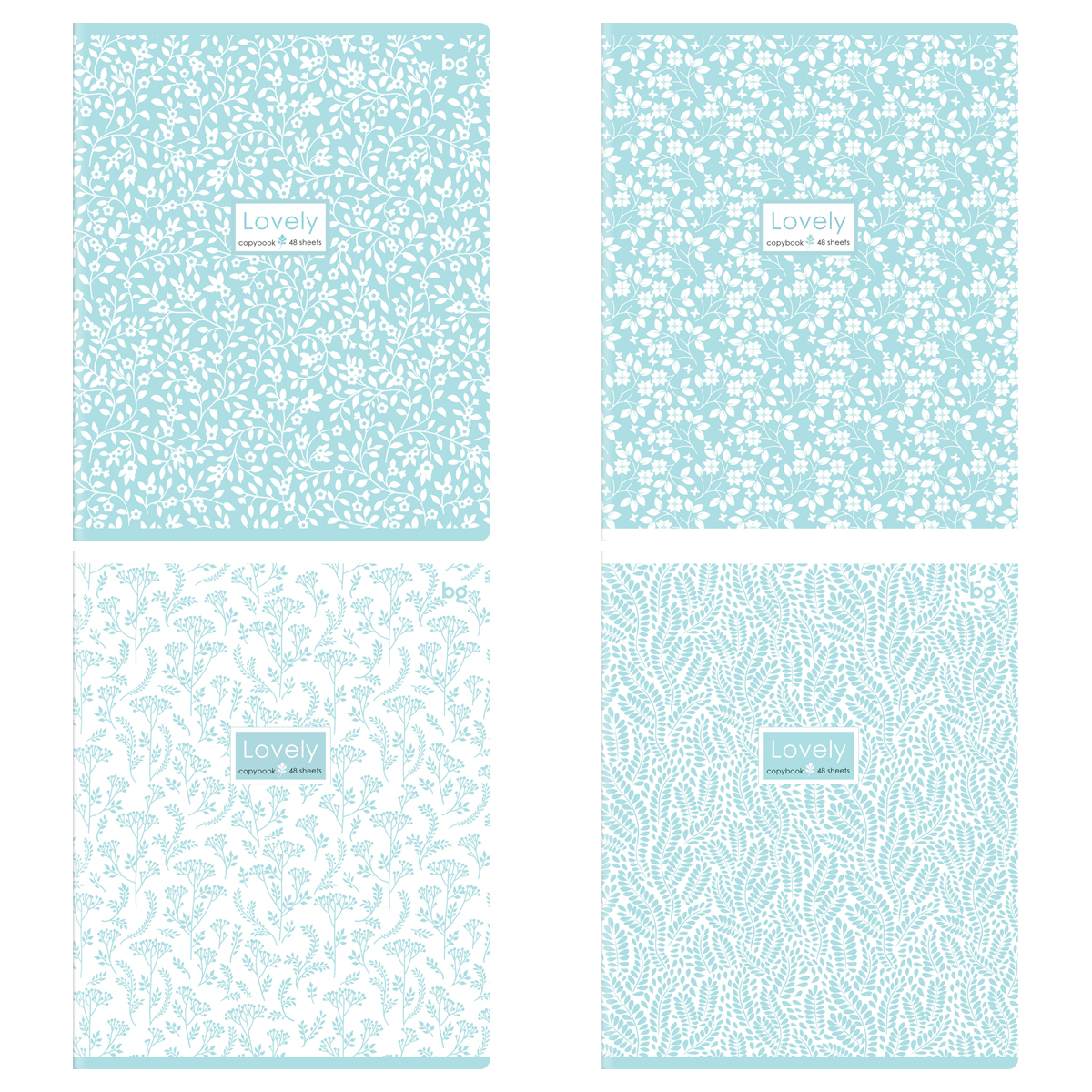 Тетрадь 48л., А5, клетка BG "Цветочки"