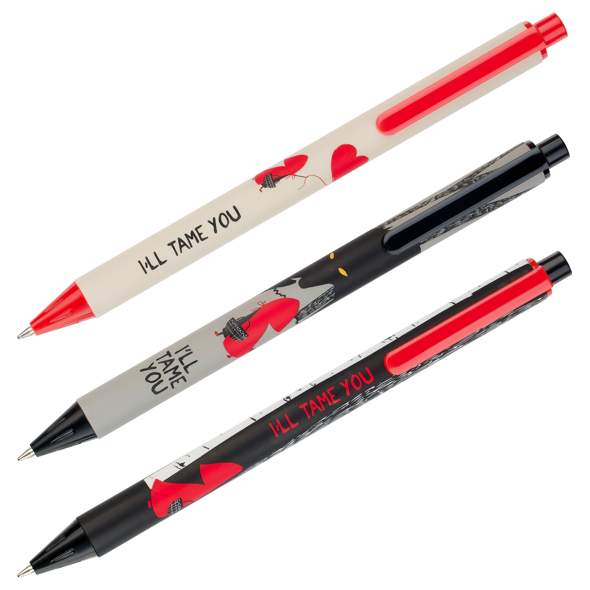 Ручка шариковая автоматическая MESHU "Little red" синяя, 0,5 мм