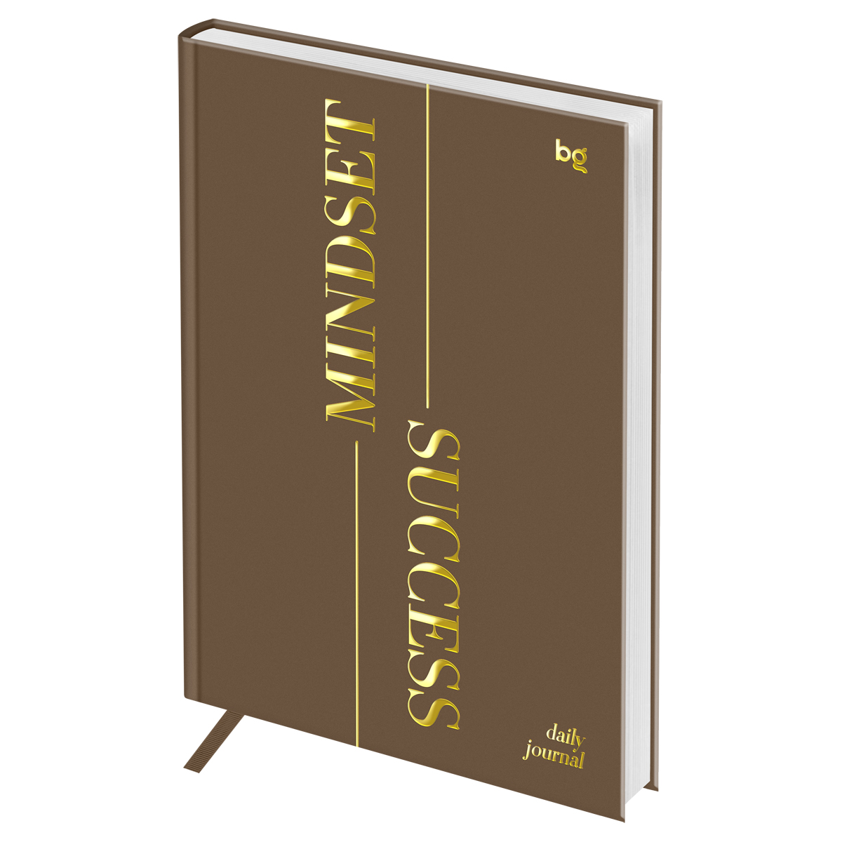 Ежедневник недатированный А5, 136л., 7БЦ, BG "Mindset. Caramel", отд. фольгой 3D, soft touch, в подарочной коробке