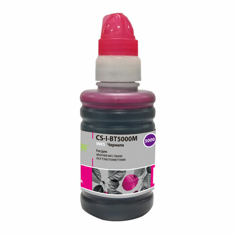 Чернила CACTUS (CS-I-BT5000M) для Brother DCP-T300/T500W/T700W/MFC-T800W, пурпурные, 0,1л