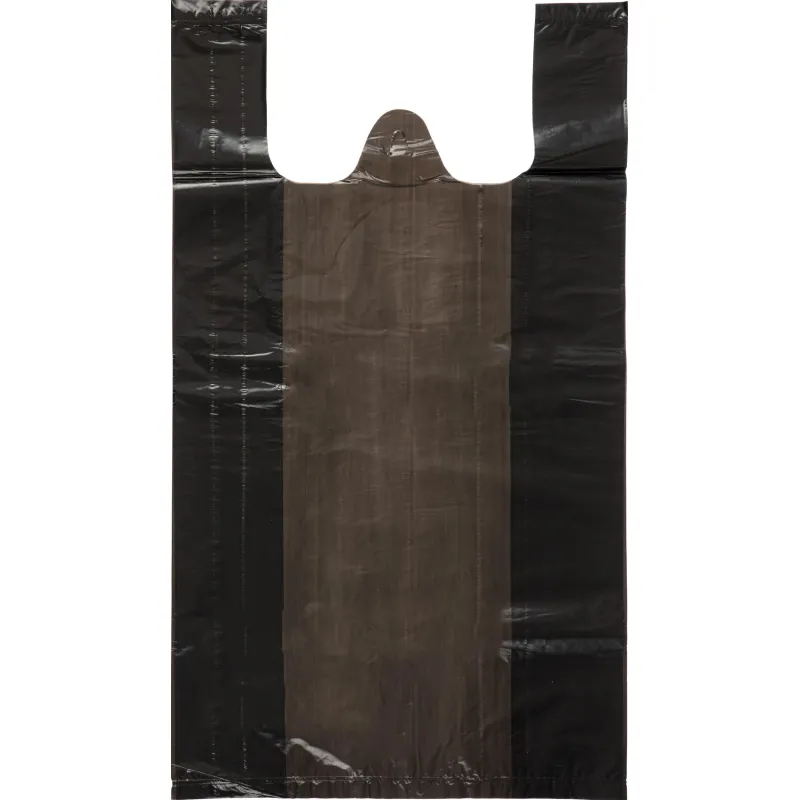 Пакет-майка УСИЛЕННЫЙ, ПНД, 40+18+70 см, черный, 30 мкм, 50 шт/уп