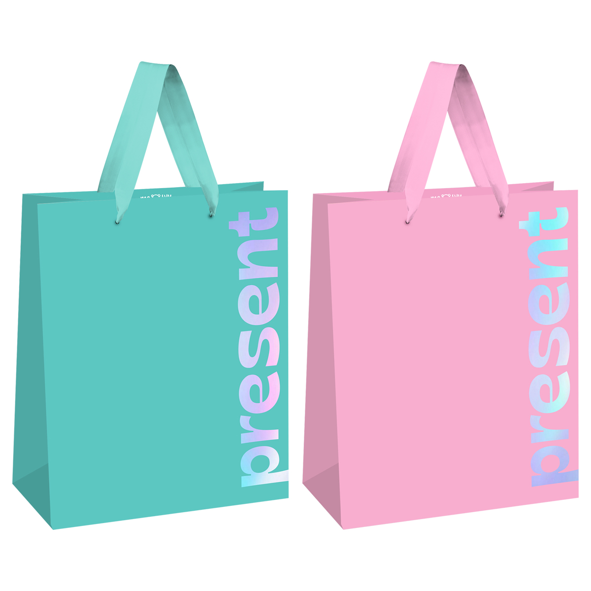 Пакет подарочный 18*23*10см MESHU "Bright present", фольга, матовая ламинация, ассорти